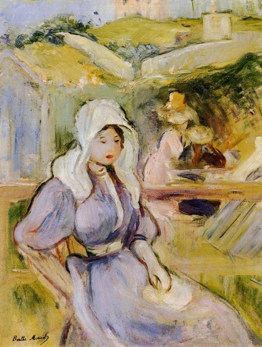 Berthe Morisot - An der Steilkueste von Portrieux - On the Cliff at Portrieux